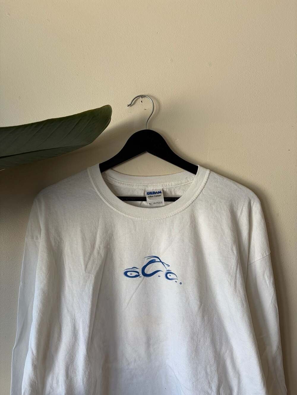 Gildan Patriot Chopper Long Sleeve Shirt Size XL White
